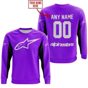 Custom name BraapGirls CUSTOM NAME RACING – LIMITED EDITION – ALPINESTARS – PURPLE V2 Alpinestars for motocross girls and dirt bike riders - Alpinestars view 3