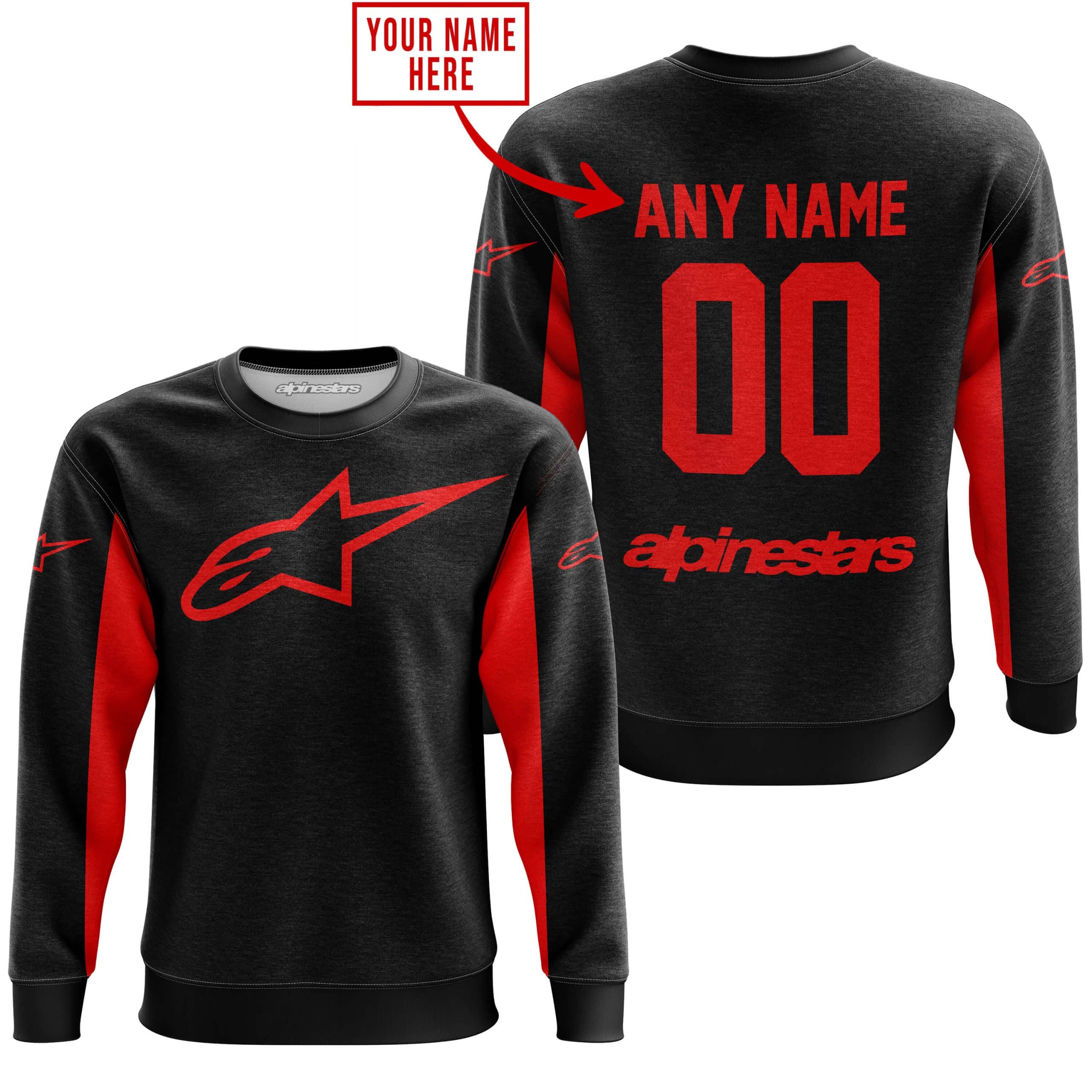 CUSTOM NAME RACING - LIMITED EDITION - ALPINESTARS - RED view 5