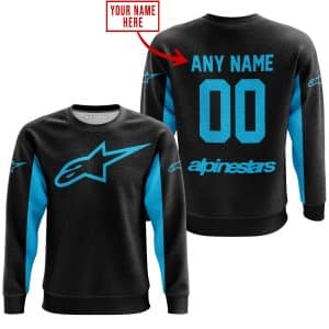 Custom name BraapGirls CUSTOM NAME RACING – LIMITED EDITION – ALPINESTARS – SKY BLUE Alpinestars for motocross girls and dirt bike riders - Alpinestars view 3