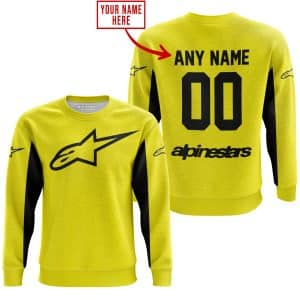 Custom name BraapGirls CUSTOM NAME RACING – LIMITED EDITION – ALPINESTARS – YELOW V2 Alpinestars for motocross girls and dirt bike riders - Alpinestars view 3