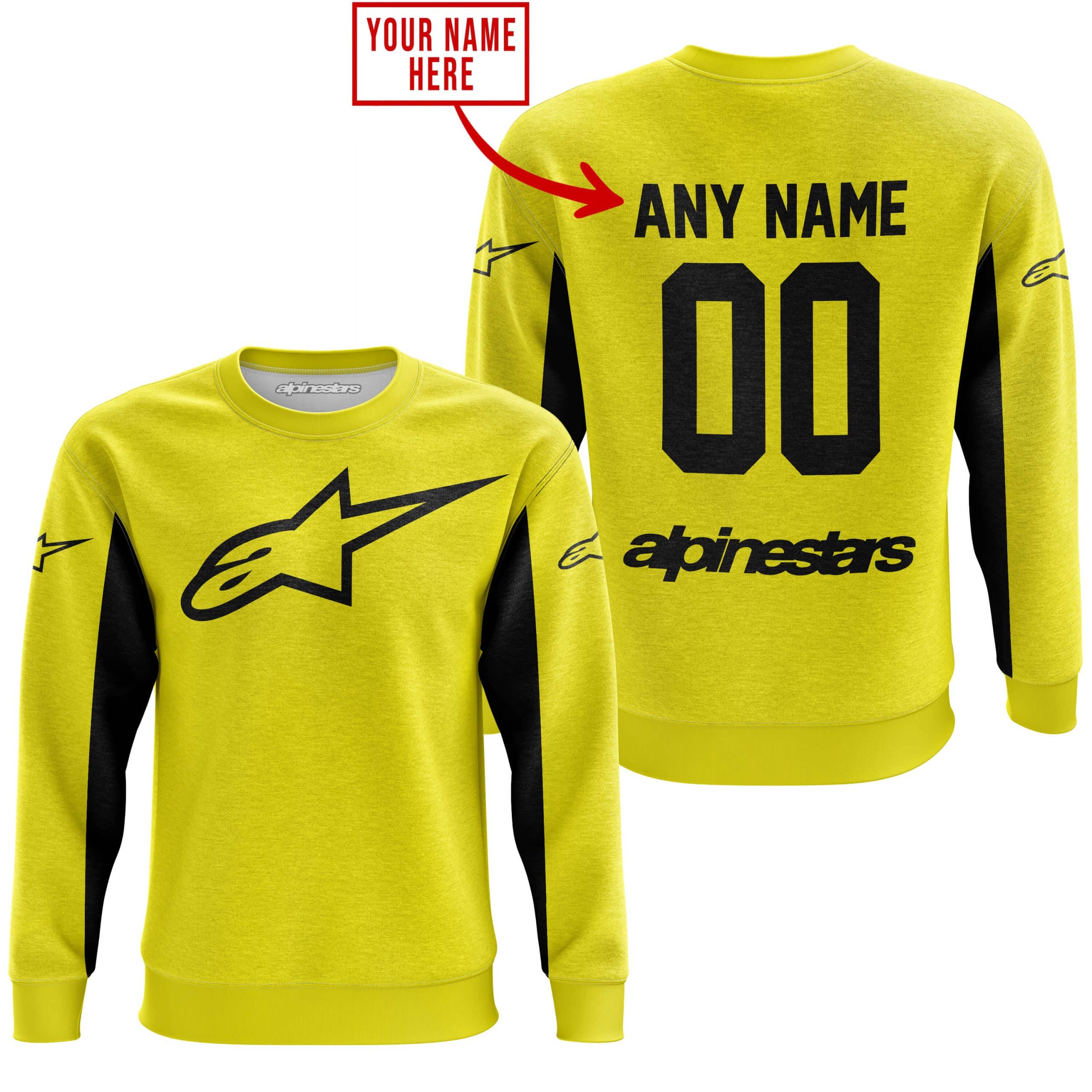 CUSTOM NAME RACING - LIMITED EDITION - ALPINESTARS - YELOW V2 view 5
