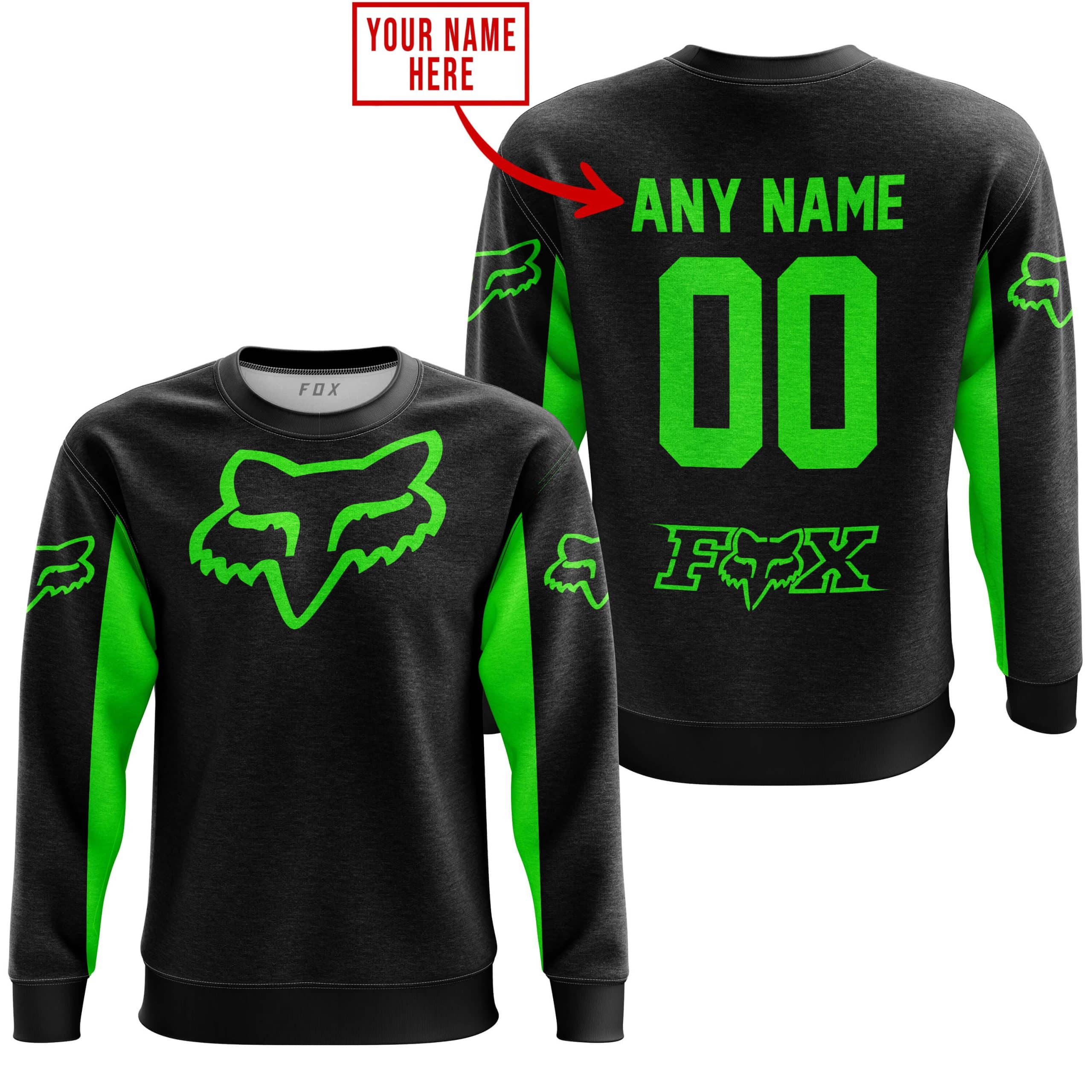 CUSTOM NAME RACING - LIMITED EDITION - FOX RACING - GREEN view 5