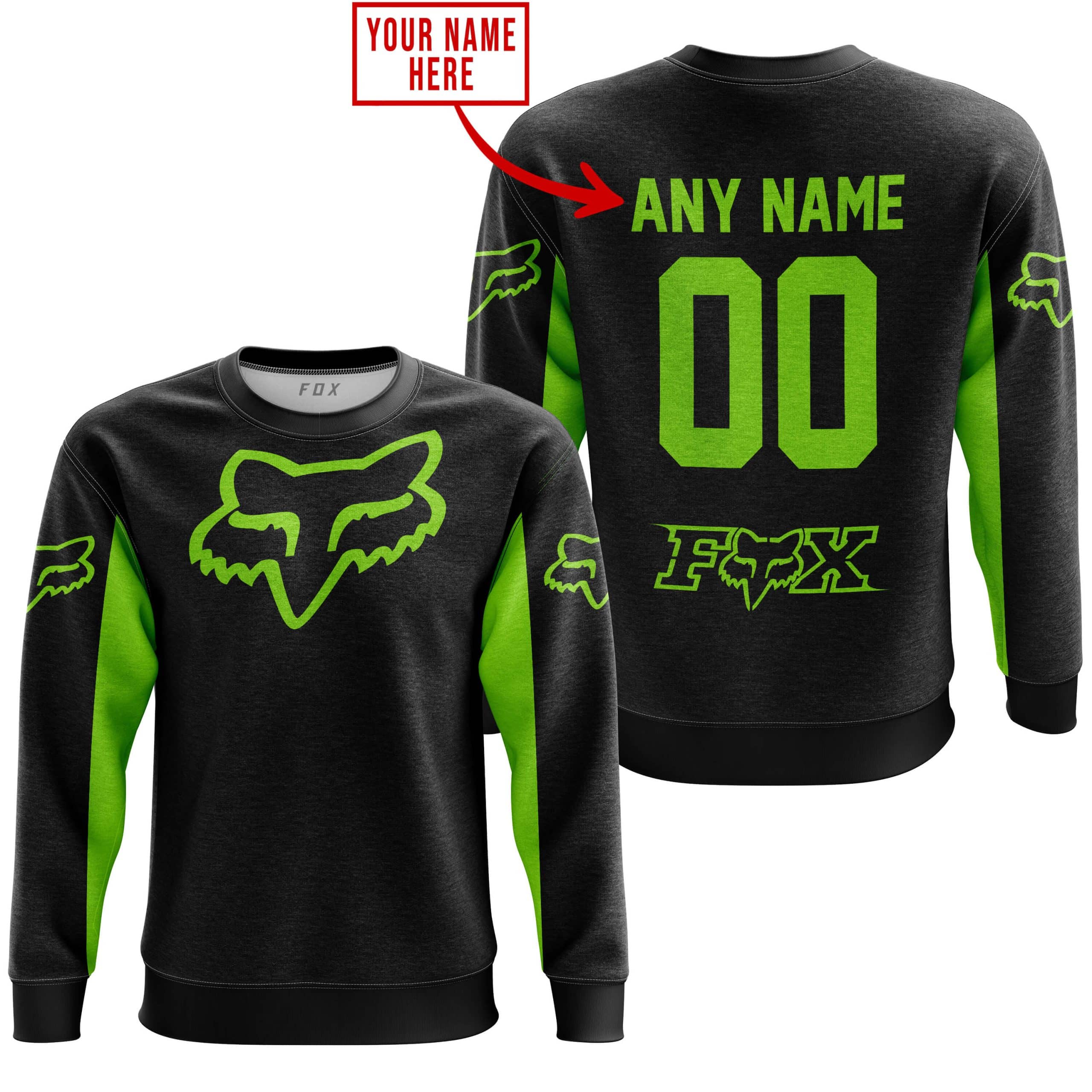 CUSTOM NAME RACING - LIMITED EDITION - FOX RACING - GREEN 1 view 5