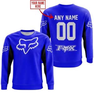 Custom name BraapGirls CUSTOM NAME RACING – LIMITED EDITION – FOX RACING V2 – BLUE Brands for motocross girls and dirt bike riders - Brands view 2