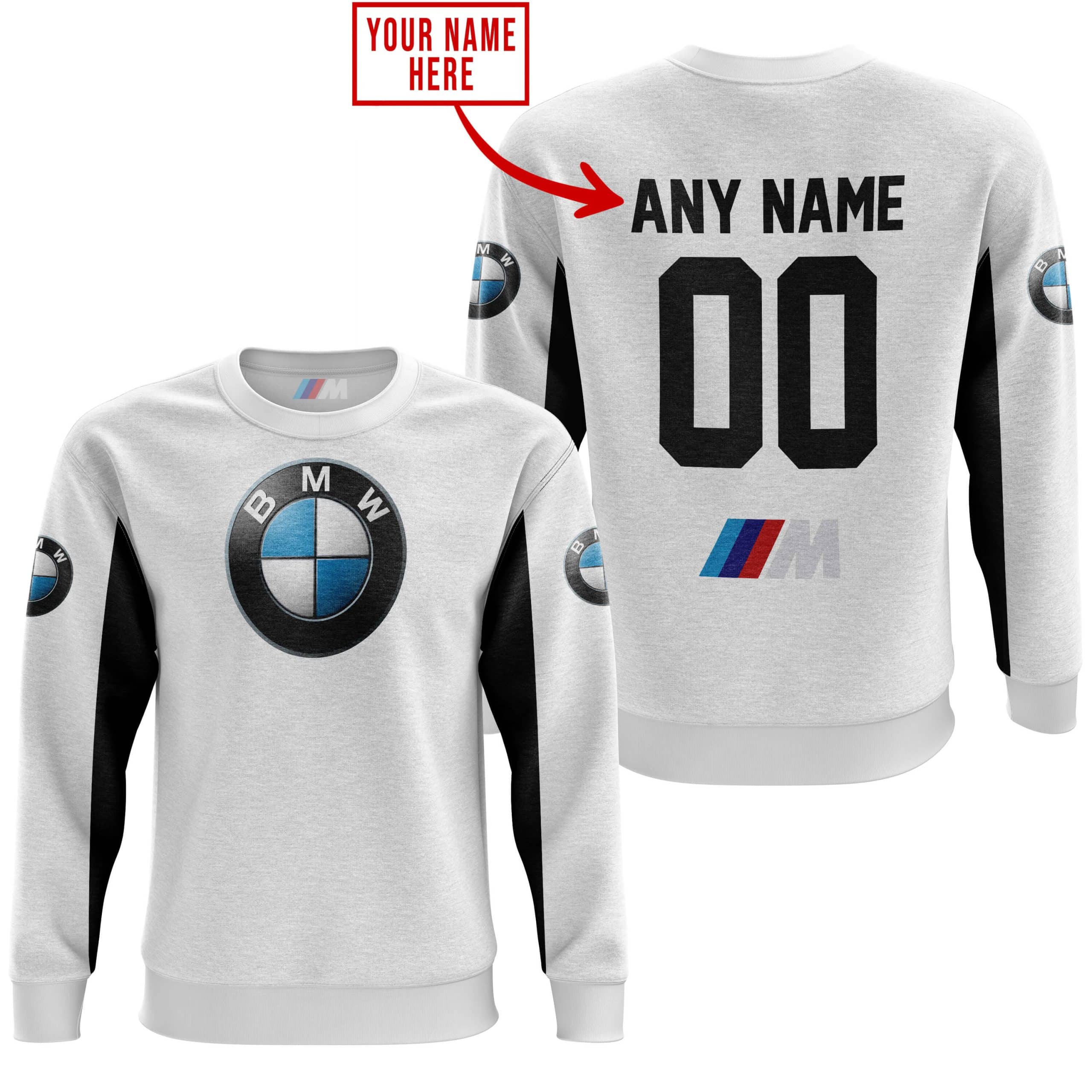 CUSTOM NAME RACING - LIMITED EDITION - BMW - WHITE V2 view 5