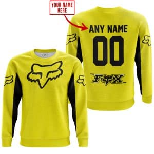 Custom name BraapGirls CUSTOM NAME RACING – LIMITED EDITION – FOX RACING V2 – YELLOW Brands for motocross girls and dirt bike riders - Brands view 3
