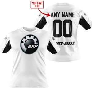 Custom name BraapGirls CUSTOM NAME RACING – LIMITED EDITION – CAN AM – WHITE V2 Brands for motocross girls and dirt bike riders - Brands view 2