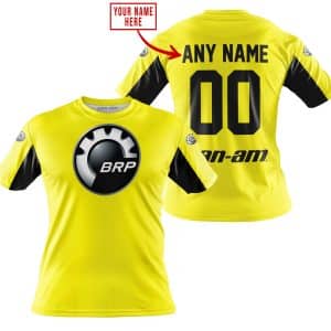 Custom name BraapGirls CUSTOM NAME RACING – LIMITED EDITION – CAN AM – YELOW V2 Brands for motocross girls and dirt bike riders - Brands view 2