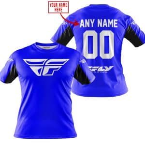 Custom name BraapGirls CUSTOM NAME RACING – LIMITED EDITION – FLY RACING- BLUE V2 Brands for motocross girls and dirt bike riders - Brands view 2