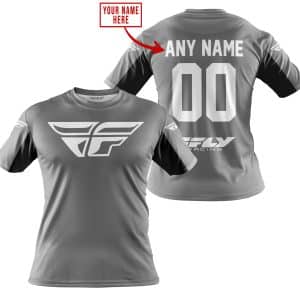 Custom name BraapGirls CUSTOM NAME RACING – LIMITED EDITION – FLY RACING- GREY V2 Brands for motocross girls and dirt bike riders - Brands view 2