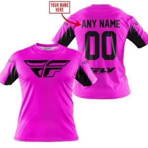 Custom name BraapGirls CUSTOM NAME RACING – LIMITED EDITION – FLY RACING- PINK V2 Brands for motocross girls and dirt bike riders - Brands view 2