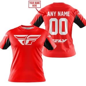 Custom name BraapGirls CUSTOM NAME RACING – LIMITED EDITION – FLY RACING- RED V2 Brands for motocross girls and dirt bike riders - Brands view 2