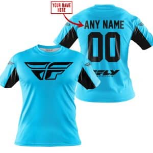 Custom name BraapGirls CUSTOM NAME RACING – LIMITED EDITION – FLY RACING- SKY BLUE V2 Brands for motocross girls and dirt bike riders - Brands view 2