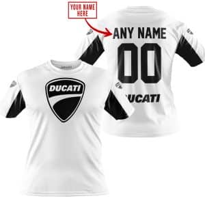 Custom name BraapGirls CUSTOM NAME RACING – LIMITED EDITION – DUCATI – WHITE V2 Brands for motocross girls and dirt bike riders - Brands view 2