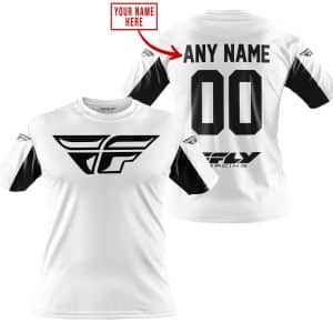 Custom name BraapGirls CUSTOM NAME RACING – LIMITED EDITION – FLY RACING- WHITE V2 Brands for motocross girls and dirt bike riders - Brands view 2