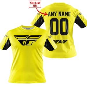 Custom name BraapGirls CUSTOM NAME RACING – LIMITED EDITION – FLY RACING- YELLOW V2 Brands for motocross girls and dirt bike riders - Brands view 2