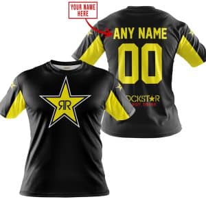 Custom name BraapGirls CUSTOM NAME RACING – LIMITED EDITION – ROCKSTAR – YELLOW Brands for motocross girls and dirt bike riders - Brands view 2