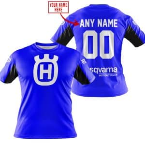 Custom name BraapGirls CUSTOM NAME RACING – LIMITED EDITION – HUSQVARNA – BLUE V2 Brands for motocross girls and dirt bike riders - Brands view 2