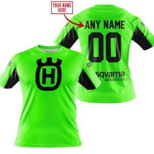 Custom name BraapGirls CUSTOM NAME RACING – LIMITED EDITION – HUSQVARNA – GREEN V2 Brands for motocross girls and dirt bike riders - Brands view 2