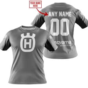 Custom name BraapGirls CUSTOM NAME RACING – LIMITED EDITION – HUSQVARNA – GREY V2 Brands for motocross girls and dirt bike riders - Brands view 2