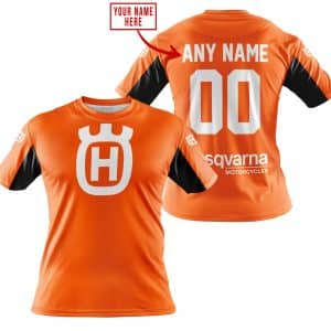 Custom name BraapGirls CUSTOM NAME RACING – LIMITED EDITION – HUSQVARNA – ORANGE V2 Brands for motocross girls and dirt bike riders - Brands view 2