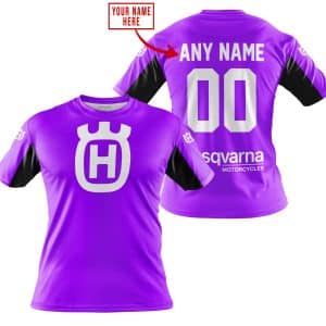 Custom name BraapGirls CUSTOM NAME RACING – LIMITED EDITION – HUSQVARNA – PURPLE V2 Brands for motocross girls and dirt bike riders - Brands view 2
