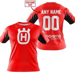 Custom name BraapGirls CUSTOM NAME RACING – LIMITED EDITION – HUSQVARNA – RED V2 Brands for motocross girls and dirt bike riders - Brands view 2