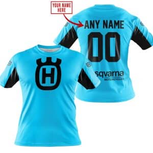 Custom name BraapGirls CUSTOM NAME RACING – LIMITED EDITION – HUSQVARNA – SKY BLUE V2 Brands for motocross girls and dirt bike riders - Brands view 2