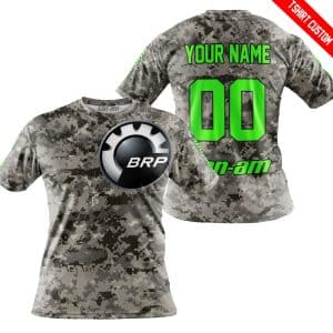 Custom name BraapGirls LIMITED EDITION PRODUCTS – US ARMY – CAN AM RACING – CUSTOM NAME – GREEN Brands for motocross girls and dirt bike riders - Brands view 2