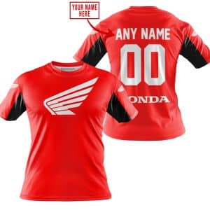 Custom name BraapGirls CUSTOM NAME RACING – LIMITED EDITION – HONDA – RED V2 Brands for motocross girls and dirt bike riders - Brands view 2