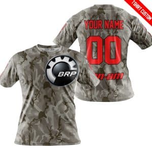 Custom name BraapGirls LIMITED EDITION PRODUCTS – US ARMY V2 – CAN AM RACING – CUSTOM NAME – RED Brands for motocross girls and dirt bike riders - Brands view 2