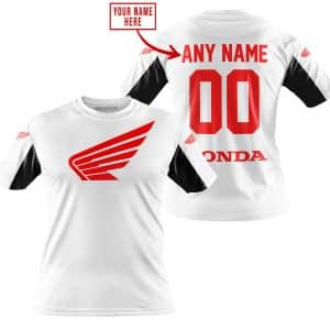 Custom name BraapGirls CUSTOM NAME RACING – LIMITED EDITION – HONDA – WHITE V2 Brands for motocross girls and dirt bike riders - Brands view 2