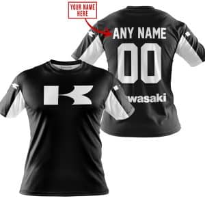 Custom name BraapGirls CUSTOM NAME RACING – LIMITED EDITION – KAWASAKI – WHITE Brands for motocross girls and dirt bike riders - Brands view 2