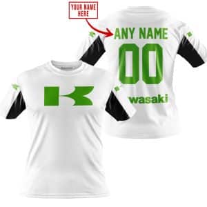 Custom name BraapGirls CUSTOM NAME RACING – LIMITED EDITION – KAWASAKI – WHITE V2 Brands for motocross girls and dirt bike riders - Brands view 2