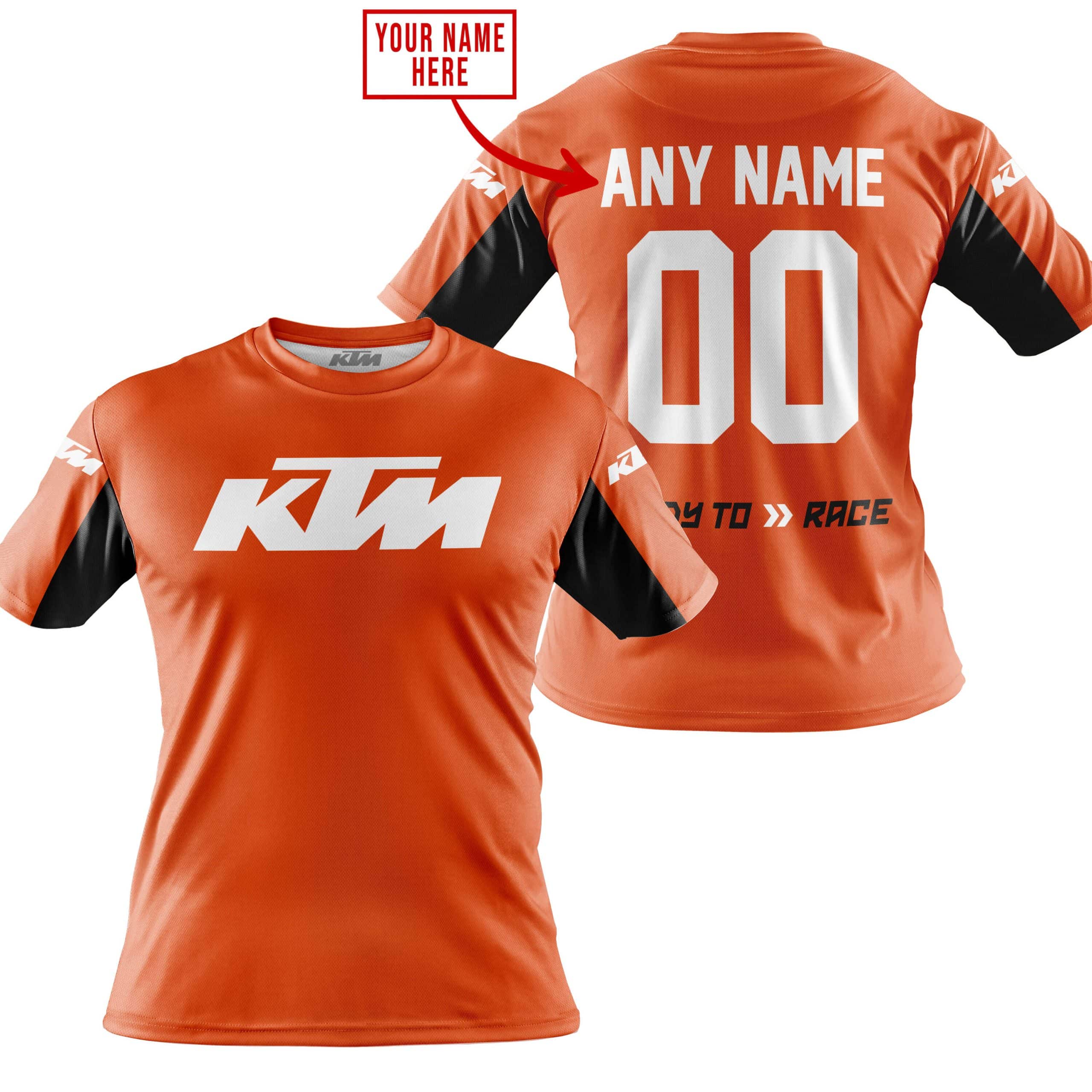 CUSTOM NAME RACING - LIMITED EDITION - KTM - ORANGE V2 view 4