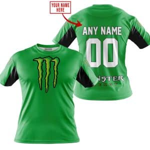 Custom name BraapGirls CUSTOM NAME RACING – LIMITED EDITION – MONSTER – GREEN V2 Brands for motocross girls and dirt bike riders - Brands view 2