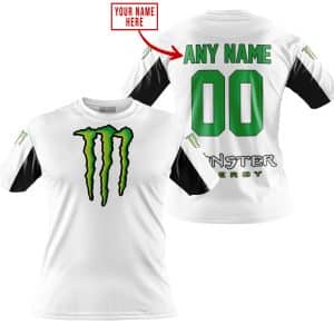 Custom name BraapGirls CUSTOM NAME RACING – LIMITED EDITION – MONSTER – WHITE V2 Brands for motocross girls and dirt bike riders - Brands view 2