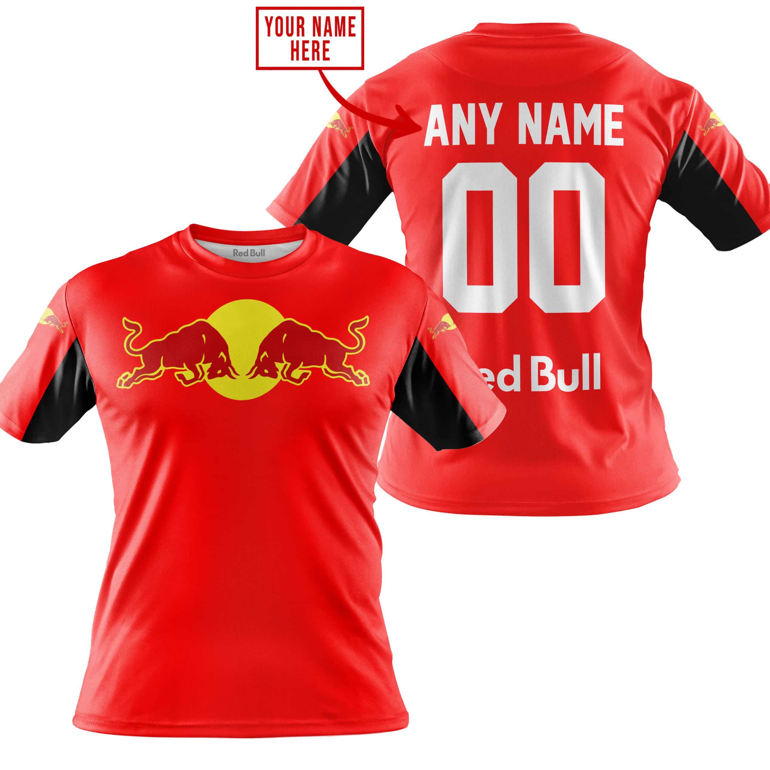 CUSTOM NAME RACING - LIMITED EDITION - REDBULL - RED V2 view 4