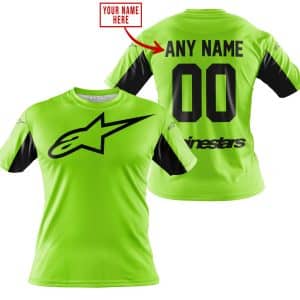 Custom name BraapGirls CUSTOM NAME RACING – LIMITED EDITION – ALPINESTARS – GREEN 1 V2 Alpinestars for motocross girls and dirt bike riders - Alpinestars view 2