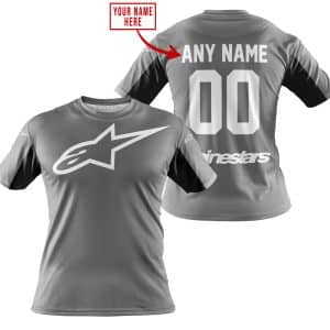 Custom name BraapGirls CUSTOM NAME RACING – LIMITED EDITION – ALPINESTARS – GREY V2 Alpinestars for motocross girls and dirt bike riders - Alpinestars view 2