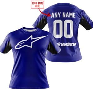 Custom name BraapGirls CUSTOM NAME RACING – LIMITED EDITION – ALPINESTARS – NAVY V2 Alpinestars for motocross girls and dirt bike riders - Alpinestars view 3