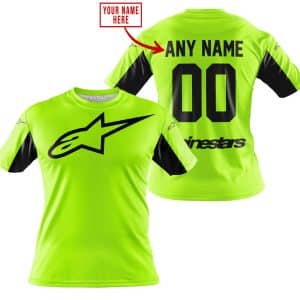 Custom name BraapGirls CUSTOM NAME RACING – LIMITED EDITION – ALPINESTARS – NEON V2 Alpinestars for motocross girls and dirt bike riders - Alpinestars view 2