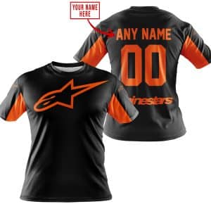 Custom name BraapGirls CUSTOM NAME RACING – LIMITED EDITION – ALPINESTARS – ORANGE Alpinestars for motocross girls and dirt bike riders - Alpinestars view 2
