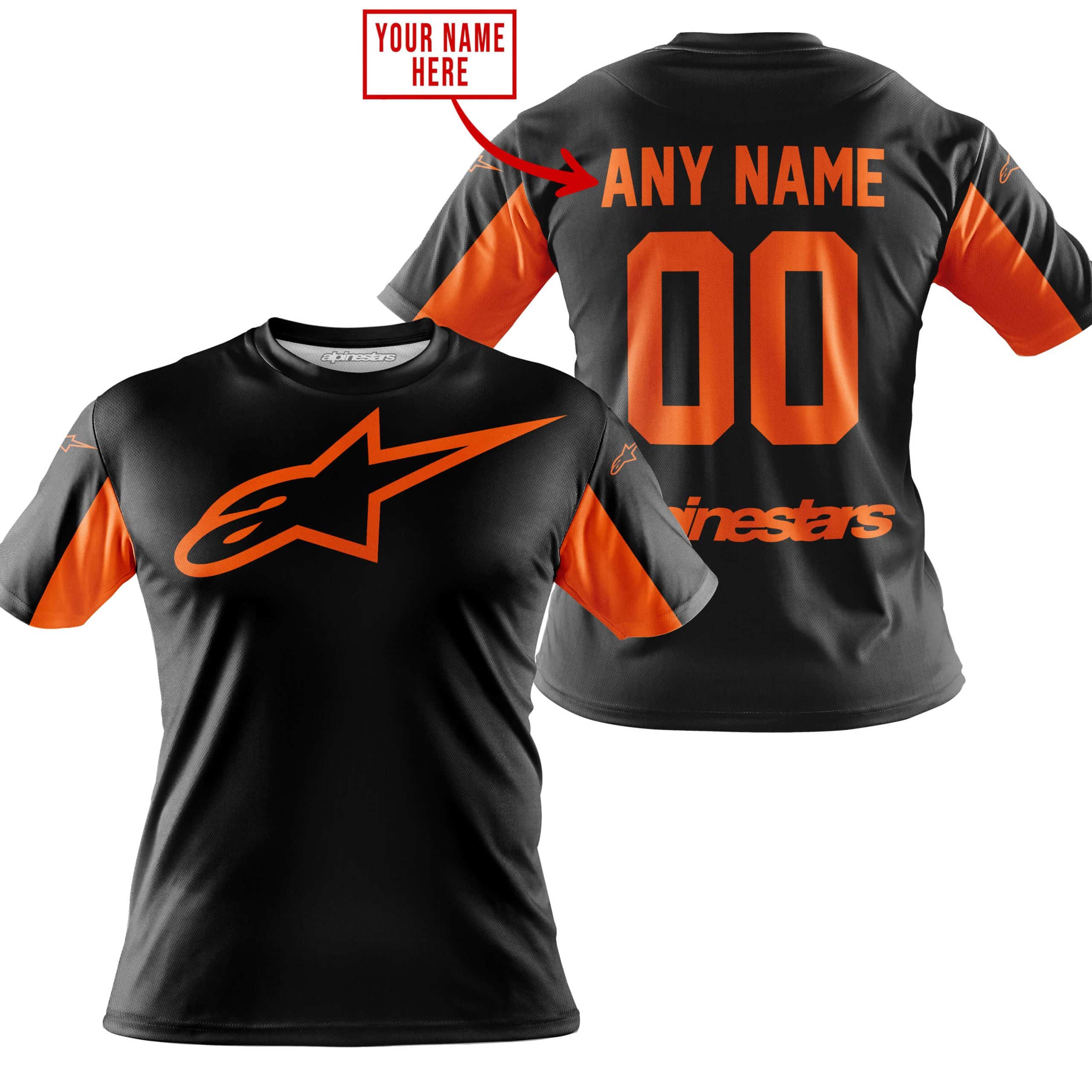 CUSTOM NAME RACING - LIMITED EDITION - ALPINESTARS - ORANGE view 4