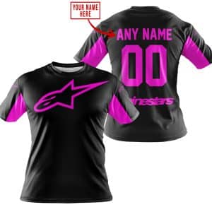 Custom name BraapGirls CUSTOM NAME RACING – LIMITED EDITION – ALPINESTARS – PINK Alpinestars for motocross girls and dirt bike riders - Alpinestars view 2