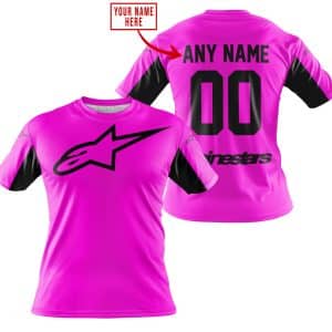 Custom name BraapGirls CUSTOM NAME RACING – LIMITED EDITION – ALPINESTARS – PINK V2 Alpinestars for motocross girls and dirt bike riders - Alpinestars view 2