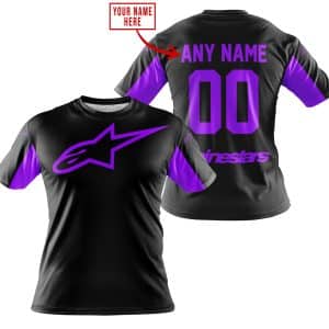 Custom name BraapGirls CUSTOM NAME RACING – LIMITED EDITION – ALPINESTARS – PURPLE Alpinestars for motocross girls and dirt bike riders - Alpinestars view 2