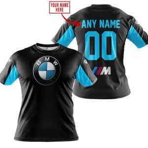 Custom name BraapGirls CUSTOM NAME RACING – LIMITED EDITION – BMW – SKY BLUE BMW for motocross girls and dirt bike riders - BMW view 2