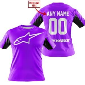 Custom name BraapGirls CUSTOM NAME RACING – LIMITED EDITION – ALPINESTARS – PURPLE V2 Alpinestars for motocross girls and dirt bike riders - Alpinestars view 2
