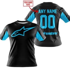 Custom name BraapGirls CUSTOM NAME RACING – LIMITED EDITION – ALPINESTARS – SKY BLUE Alpinestars for motocross girls and dirt bike riders - Alpinestars view 2